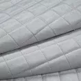 Narzuta welwetowa jasnosrebrna 170x210 cm pikowana metodą hot press w geometryczny wzór LUIZ 5 DESIGN 91 Eurofirany