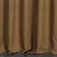 Zasłona szyta na taśmie 8 cm jasnobrązowa z miękkiej, matowej tkaniny w drobny geometryczny wzór