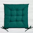 Poduszka na krzesło 40 x 40 x 5 cm wodoodporna ciemnozielona z pikowaniem GARDEN Eurofirany