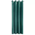 Zasłona turkusowa z matowego welwetu 140x250 cm przelotka MELANIE Eurofirany