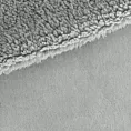 Narzuta, koc  na fotel 70x160 cm srebrny z miękkiego polaru ze strukturą baranka TEDY EUROFIRANY PREMIUM