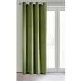 Zasłona ciemnooliwkowa z gładkiego welwetu 140x250 cm przelotka PIERRE Eurofirany
