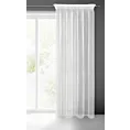 Firana biała o strukturze drobnego deszczyku 140x270 cm taśma NICEA Eurofirany