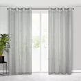 Zasłona popielata z siateczki przetykana srebrną nicią 140x250 cm przelotka KENDAL Eurofirany