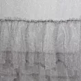 Firana szara z puszystą nicią i falbanami 140x270 cm taśma RAJA Eurofirany