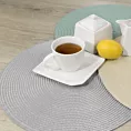 Podkładka okrągła na stół popielata średnica 38 cm JUDY pleciona