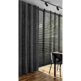 Zasłona czarna zdobiona moherową nicią z tkaniny szyfonowej 135x250 cm przelotka SELMA Eva Mingę Eurofirany