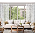 Zasłona biała zdobiona wzorem designerskim 140x250 przelotka VICTORIA Eva Minge Eurofirany