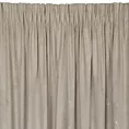 Zasłona beżowa ze złotym wzorem przecierki, welwetowa 140x300 cm taśma NADIA Eurofirany
