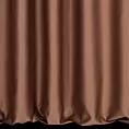 Zasłona szyta na taśmie fala brązowa z gładkiej tkaniny typu blackout