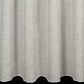 Firana szyta na przelotkach kremowa z lekko połyskującej, luźnotkanej etaminy z efektem kreszowania, wykończona obciążnikiem