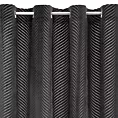 Zasłona czarna z błyszczącego strukturalnego welwetu 140x250 cm przelotka LUSSI Eurofirany