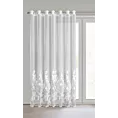 Firana kremowo z siateczki zdobiona haftem z dodatkiem szampańskiej nici 300x250 cm przelotka - ALIRA Eurofirany