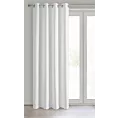 Zasłona biała zaciemniająca gładka półmatowa 135x250 cm przelotka LOGAN Eurofirany