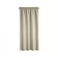Zasłona ciemnobeżowa z matowej gładkiej tkaniny 140x175 cm taśma RITA Eurofirany
