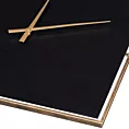 Czarny złoty nowoczesny ZEGAR nr 22 C ścienny dekoracyjny kwadratowy 80x5 cm Eurofirany