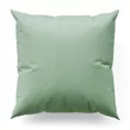 Poszewka szyta miętowa z gładkiej tkaniny z delikatnym połyskiem