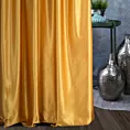 Zasłona szyta na przelotkach AMAYA musztardowa z jednokolorowej gładkiej tkaniny
