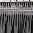 Zasłona grafitowa zdobiona lśniącym przecieranym wzorem z welwetu 140x270 taśma ESTEL Eurofirany
