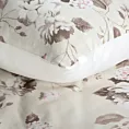 Pościel 160x200 cm z satyny bawełnianej kolor beżowy, jasnobrązowy z kwiatowym wzorem SPRING 45 Eurofirany