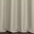 Zasłona szyta na taśmie fala szarobeżowa z tkaniny o naturalnym splocie w stylu eko