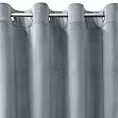 Zasłona szara z matowego welwetu 140x260 cm przelotka - MELANIE Eurofirany
