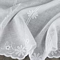 Tkanina firanowa zazdrostka zdobiona haftem kwiatów Eurofirany