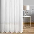 Firana szyta na flexach biała z matowej etaminy wykończonej obciążnikiem