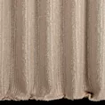 Zasłona szyta na taśmie fala beżowa z tkaniny z aplikacją i haftem