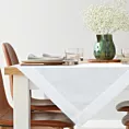 Obrus na stół 85x85 cm biały zdobiony kantą - LUCY - Eurofirany