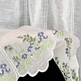 Tkanina firanowa zazdrostka z etaminy z uroczym haftem drobnych kwiatów Eurofirany