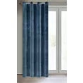 Zasłona granatowa z ekskluzywnego matowego welwetu 140x250 cm przelotka RIA Diva Line Eurofirany
