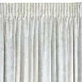Zasłona biało, szampańska welwetowa z przecieranym błyszczącym nadrukiem 135x270 cm taśma - AVENA Eurofirany
