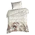 Pościel 140x200 cm bawełna ranforce kolor biały brązowy z motywem roślinnym NESSA Eurofirany