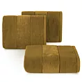 Ręcznik kąpielowy 50x90 cm bawełniany kolor miodowy z welurową bordiurą 500 g/m2 EMMA Eurofirany
