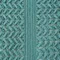 Koc akrylowy 130x170 cm ciemnomiętowa miękka w dotyku z drobnym ażurowym wzorem i frędzlami AKRYL 1 EUROFIRANY PREMIUM Eurofirany