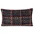 Poszewka na poduszkę 30x50 cm z tkaniny z ozdobnym splotem grafitowa Eurofirany