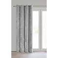 Zasłona szara z szenilowej tkaniny 140x250 cm przelotka - NILO Eurofirany