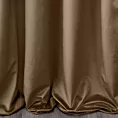 Zasłona szyta na taśmie 5 cm brązowa z miękkiej tkaniny welwetowej