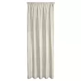 Zasłona ciemnobeżowo, srebrna z dodatkiem lnu i błyszczącym akcentami 140x270 cm taśma ROSI Eurofirany