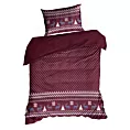 Pościel świąteczna 140x200 cm, kolor bordowy, biały z nadrukiem w stylu skandynawskim MATT Eurofirany