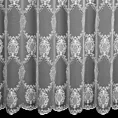 Tkanina firanowa delikatna mikrosiateczka z ornamentowym haftem,Eurofirany