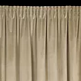 Zasłona jasnobeżowa z tkaniny welwetowej, troczek w zestwie 140x300 cm taśma ANTARA Eurofirany