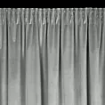 Zasłona jasnoszara z tkaniny welwetowej, troczek w zestwie 140x300 cm taśma v ANTARA Eurofirany