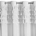 Zasłona biała zdobiona falbanami z welwetu 140x250 cm przelotka ERIN Eurofirany
