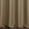 Zasłona szyta na taśmie fala ciemnobrązowa z tkaniny o naturalnym splocie w stylu eko