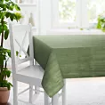 Obrus szyty oliwkowy z miękkiej tkaniny welwetowej