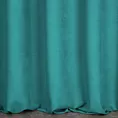 Zasłona szyta na taśmie fala ADESSA ciemnoturkusowa z miękkiej tkaniny o welurowej strukturze