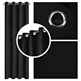 Zasłona czarna z tkaniny welurowej 420x260 cm przelotka - Dora Eurofirany