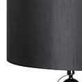 Lampa stojąca do salonu czarno, złota AMELIA z satynowym abażurem Eurofirany